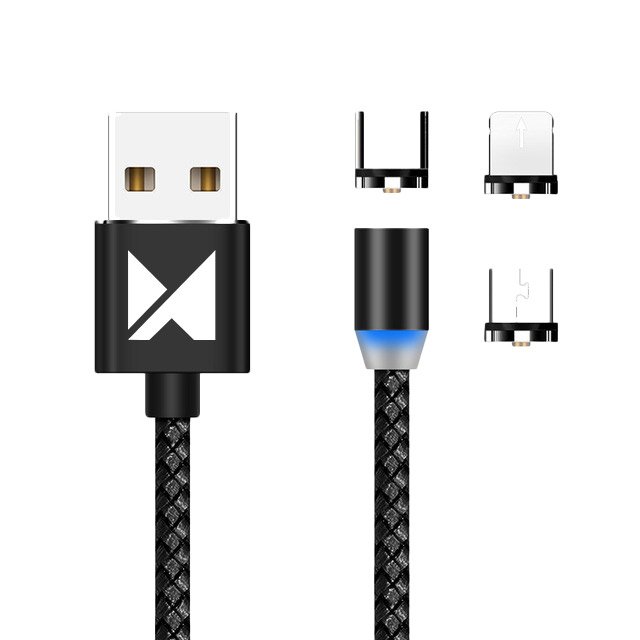 Kabel magnetyczny USB - USB Typ C, micro USB, Lightning - przewód magnetyczny - Wozinsky.com